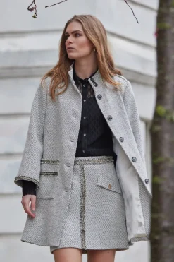 Outlet Bruuns Bazaar GalantusBBMabelle rok - Zwart/Wit
