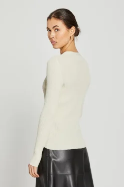 Clearance Bruuns Bazaar GallberryBBCarica gebreid vest - Wit Crème