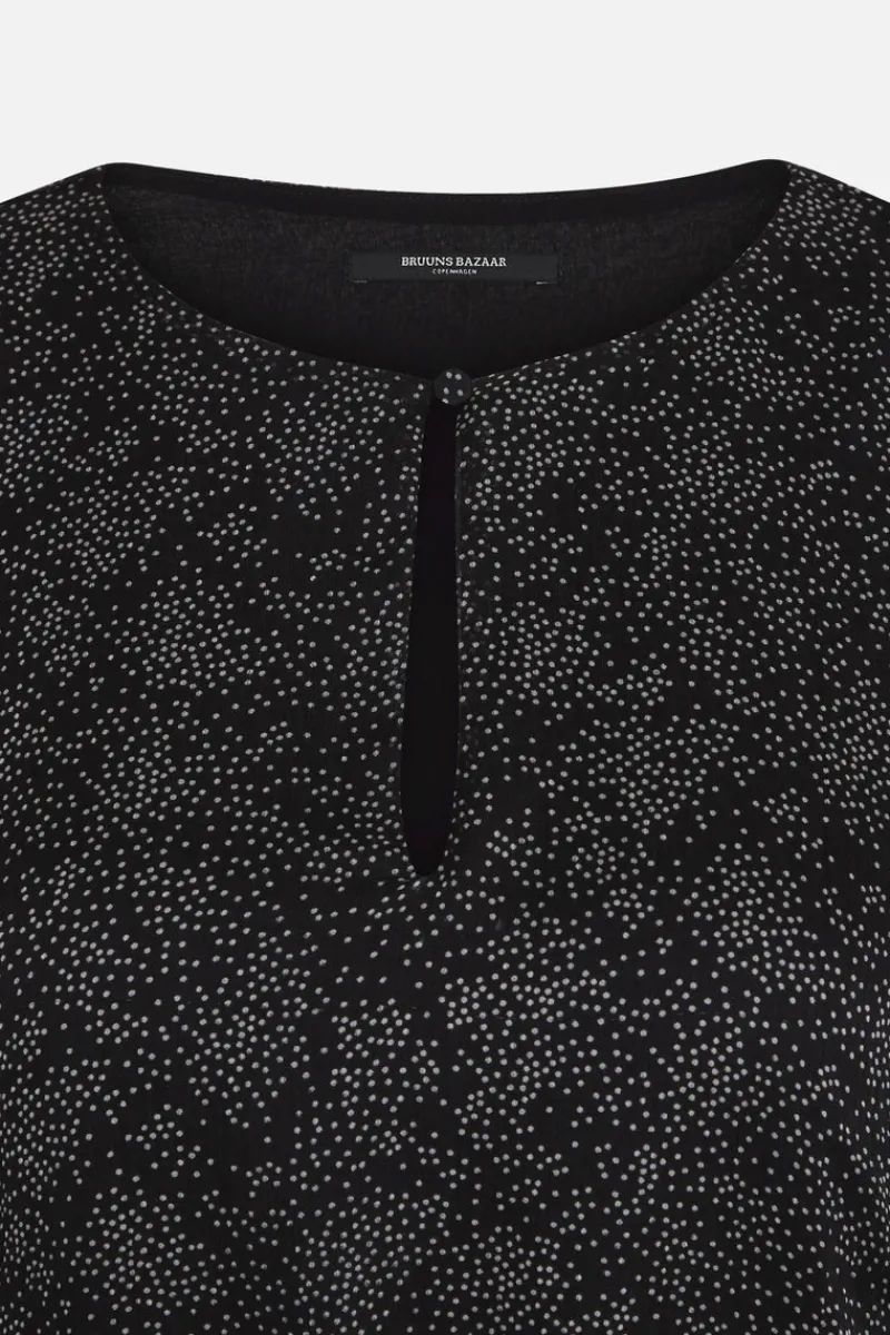 New Bruuns Bazaar GrapeBBFrai jurk - Zwart/Witte stippen