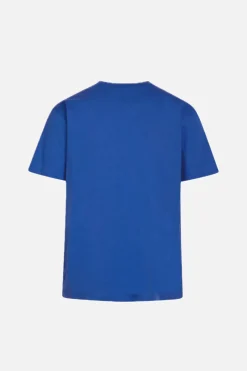 Outlet Bruuns Bazaar GusBBLogo T-shirt - Oogverblindend blauw