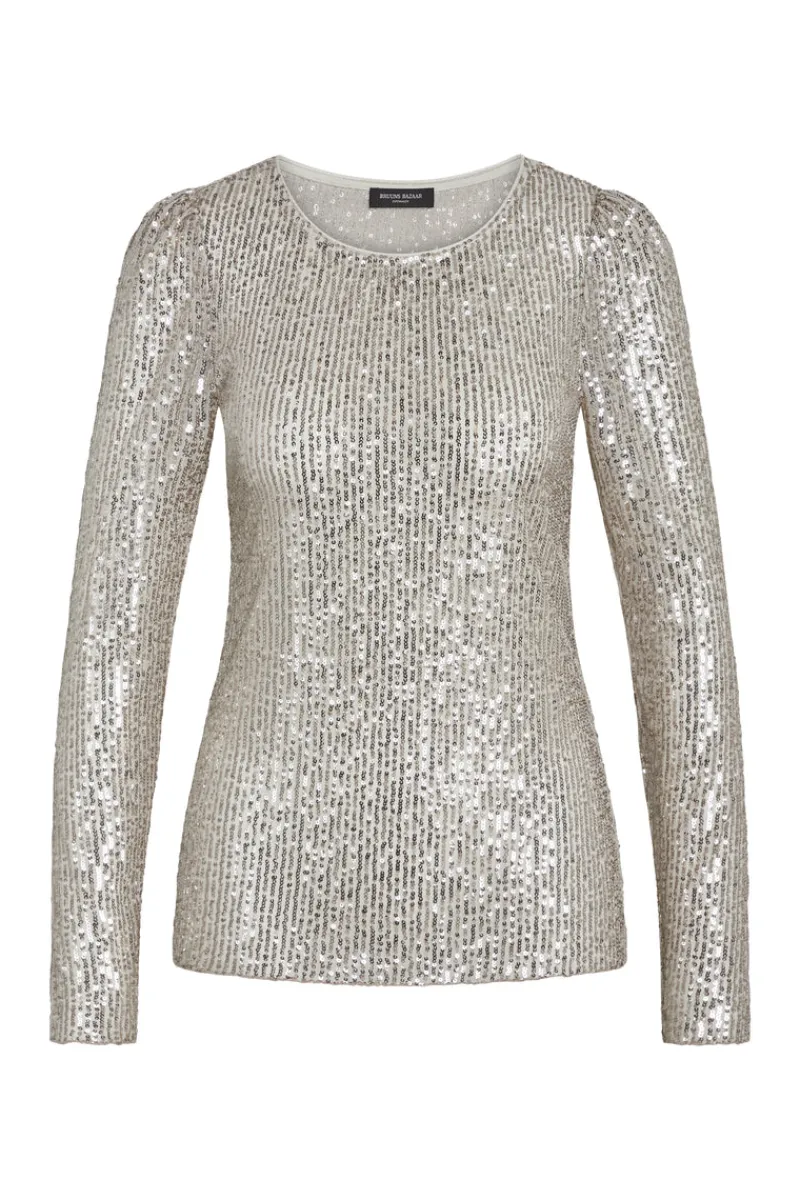 Outlet Bruuns Bazaar IlexBBRound neck - Silver Grey