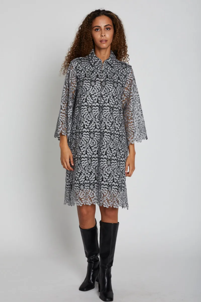 New Bruuns Bazaar Ixia Bignon jurk - Grijs