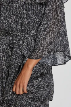 Discount Bruuns Bazaar LaurusBBMarisan jurk - Zwarte print