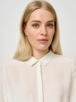 Hot Bruuns Bazaar Lillie Corinna zijden overhemd - Sneeuwwitje