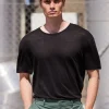 Clearance Bruuns Bazaar LinnenBBRond T-shirt - Zwart