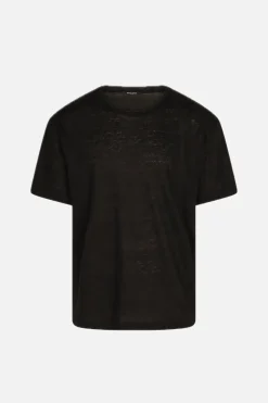 Clearance Bruuns Bazaar LinnenBBRond T-shirt - Zwart