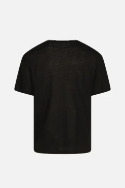 Clearance Bruuns Bazaar LinnenBBRond T-shirt - Zwart