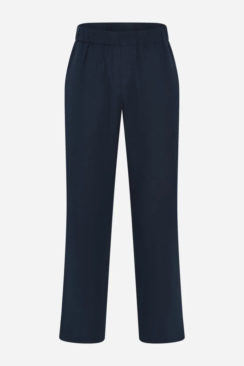 Discount Bruuns Bazaar LinowBBLarkin pants - Navy Blazer