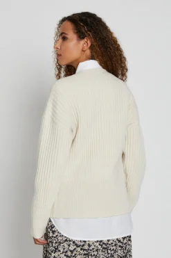 Discount Bruuns Bazaar LobataBBCarine knit cardigan - Snow White / Sand