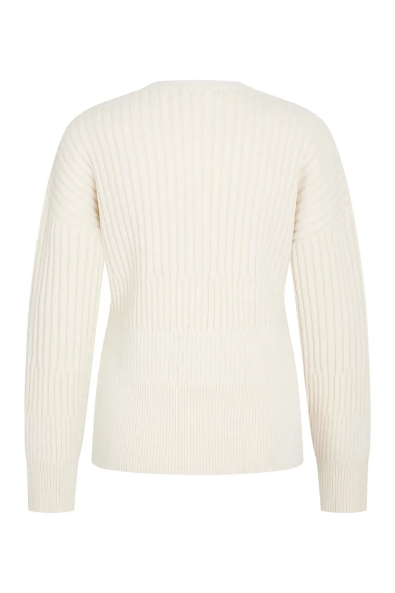 Discount Bruuns Bazaar LobataBBCarine knit cardigan - Snow White / Sand