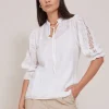 New Bruuns Bazaar MacluraBBImiras blouse - Sneeuwwitje