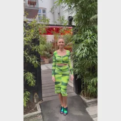 Sale Bruuns Bazaar MelaBZDrawsina top - Limoen AOP