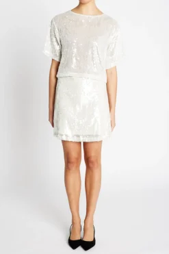 New Bruuns Bazaar MossroseBBGinia blouse - White w Silver