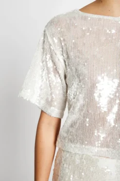 New Bruuns Bazaar MossroseBBGinia blouse - White w Silver