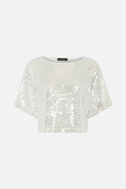 New Bruuns Bazaar MossroseBBGinia blouse - White w Silver
