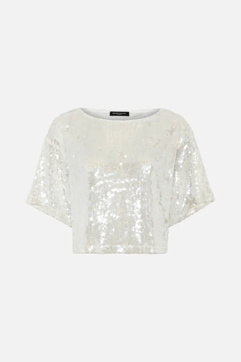 New Bruuns Bazaar MossroseBBGinia blouse - White w Silver