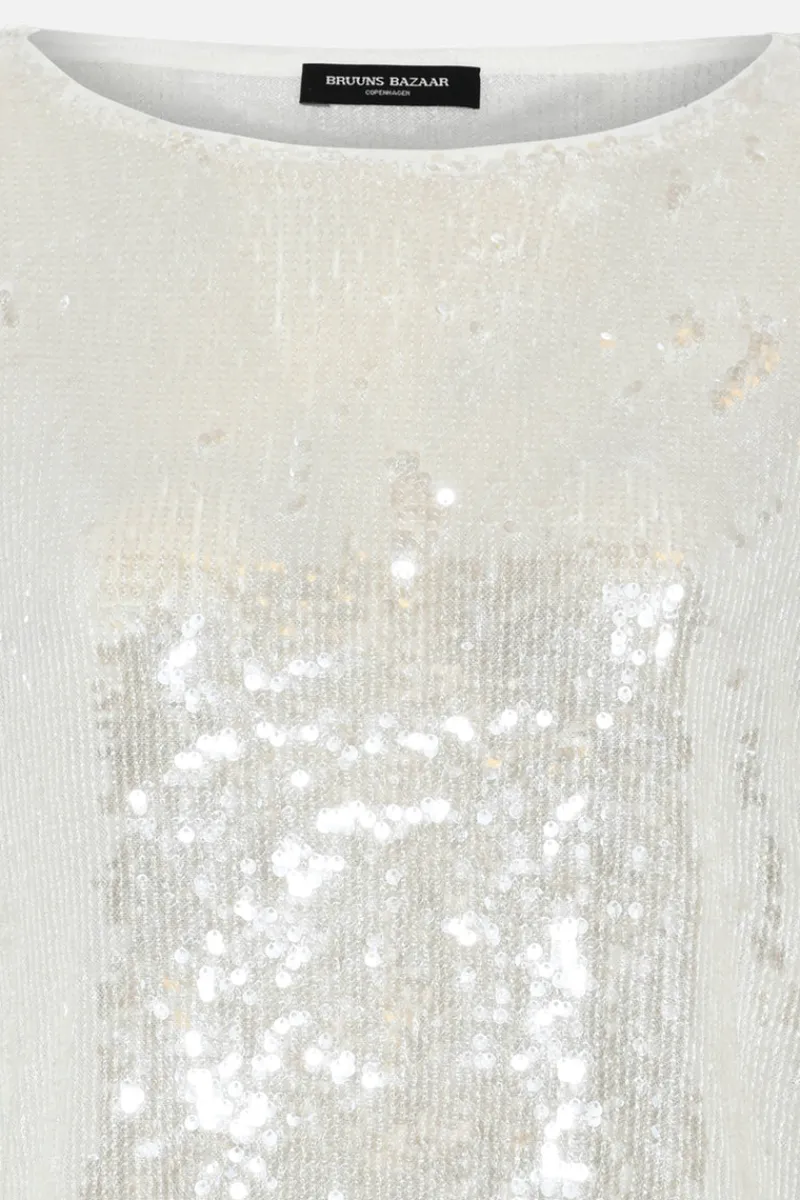 New Bruuns Bazaar MossroseBBGinia blouse - White w Silver