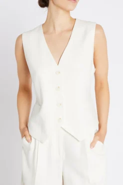 Hot Bruuns Bazaar OxalisBBBielle Waistcoat - Snow White