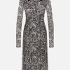 Discount Bruuns Bazaar Phlox Galathea jurk - Donkere slangenprint