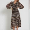 Outlet Bruuns Bazaar PhloxBBNora jurk - Beige/zwart