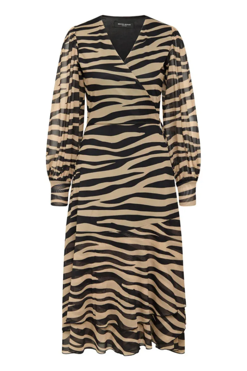 Outlet Bruuns Bazaar PhloxBBNora jurk - Beige/zwart