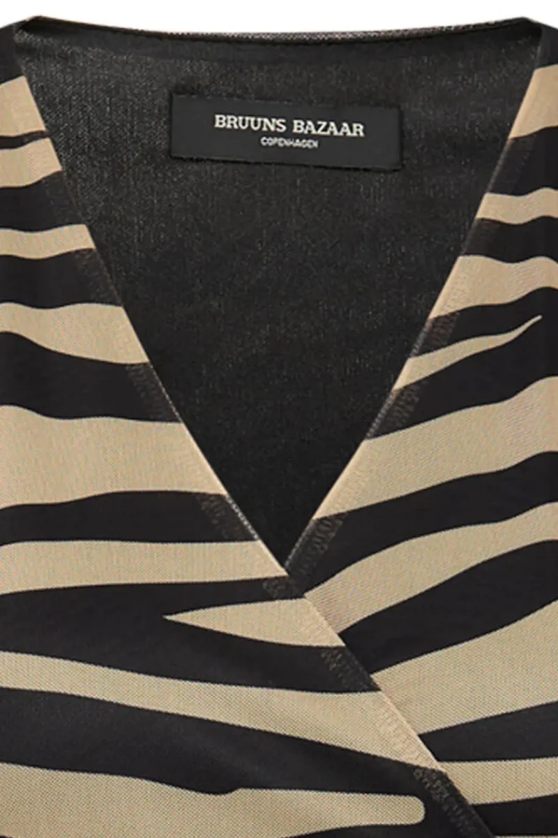 Outlet Bruuns Bazaar PhloxBBNora jurk - Beige/zwart