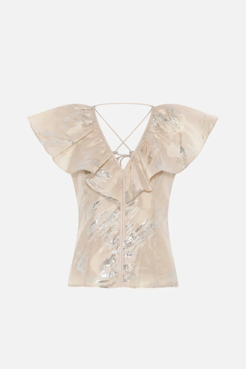 Clearance Bruuns Bazaar PlantagoBBOlla top - Light Gold