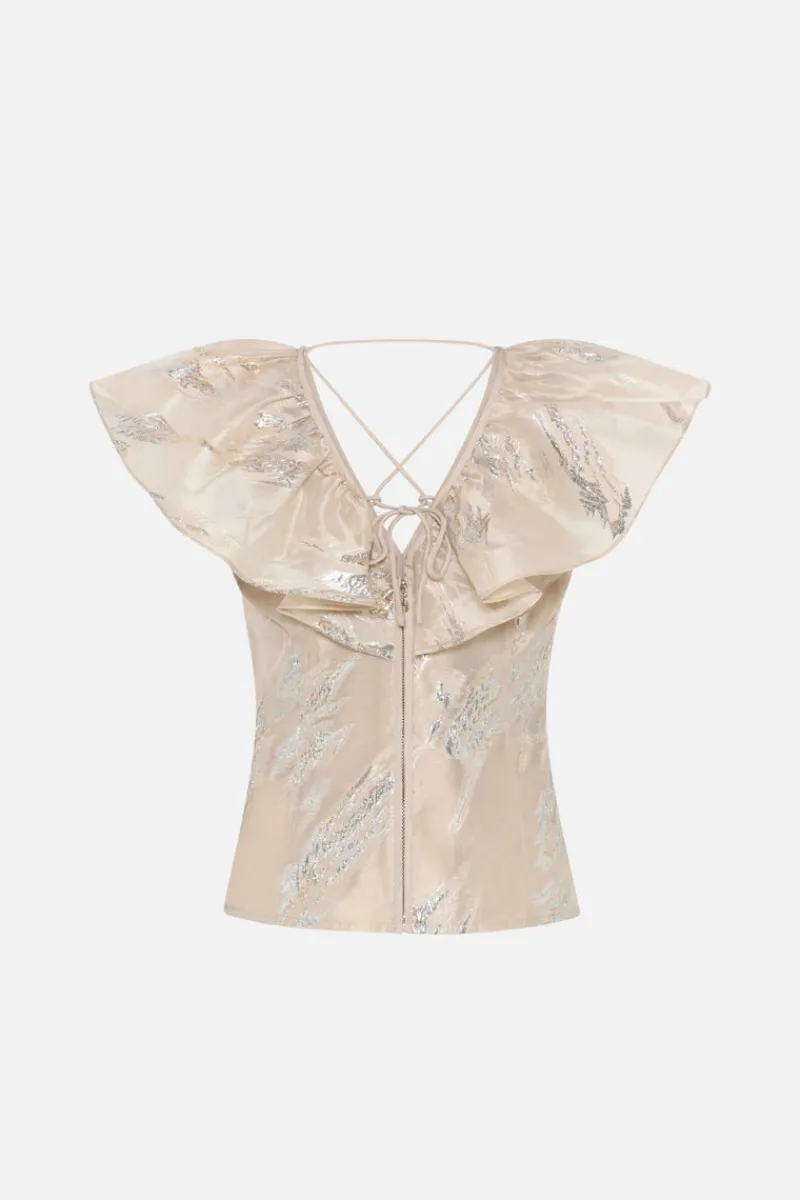Clearance Bruuns Bazaar PlantagoBBOlla top - Light Gold