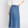 Online Bruuns Bazaar PlatieBBAliya skirt - Blue Denim