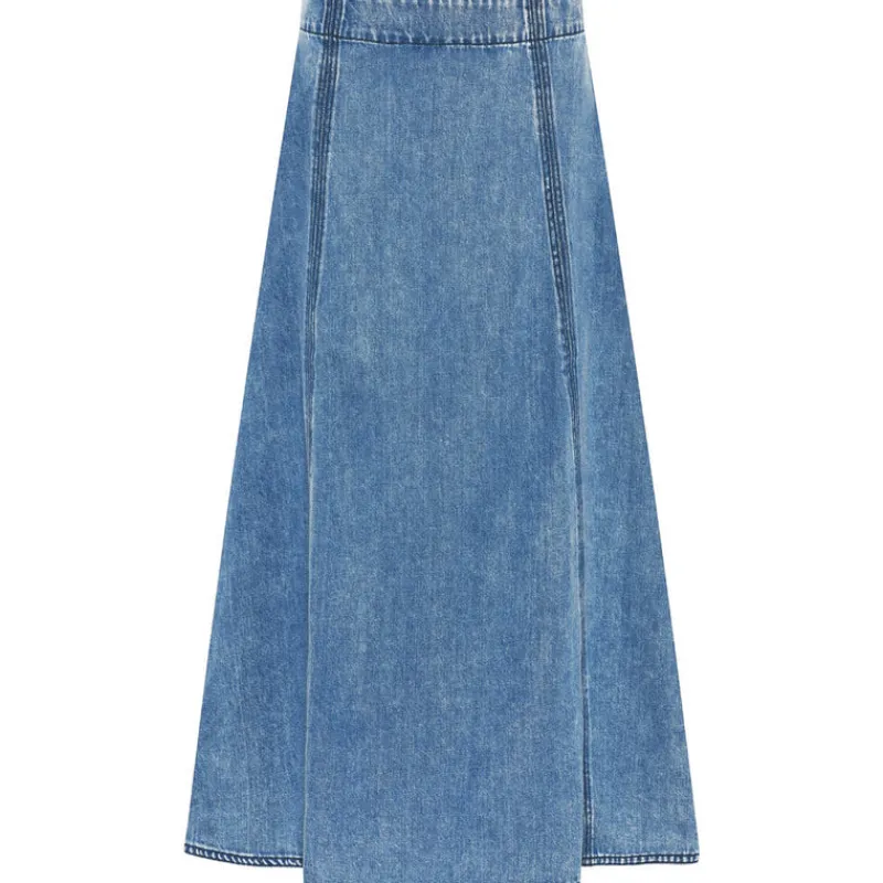 Online Bruuns Bazaar PlatieBBAliya skirt - Blue Denim