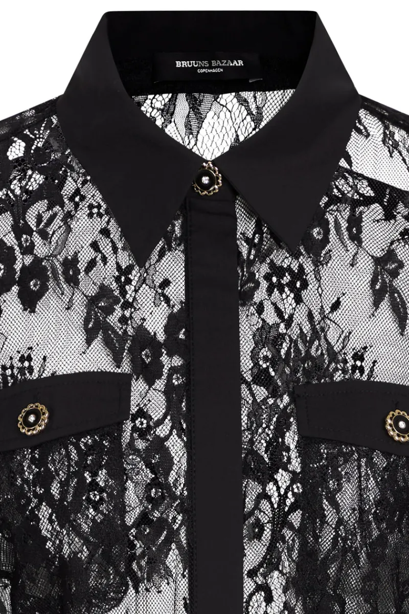 Fashion Bruuns Bazaar PolaBBMagdi overhemd - Zwart