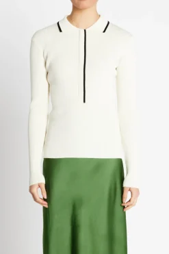 Discount Bruuns Bazaar RiversBBJohania knit blouse - Snow White