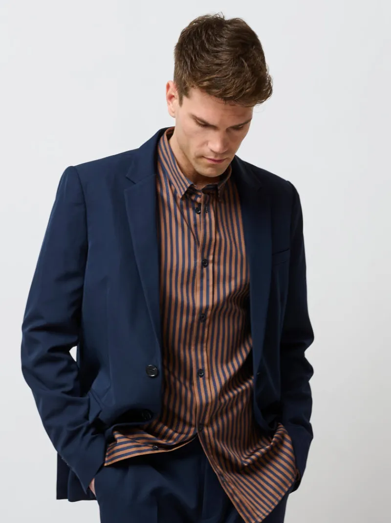New Bruuns Bazaar RubenBBKarlsus Blazer - Marine
