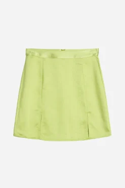 Best Bruuns Bazaar SatinaBZMolanna rok - Acid lime