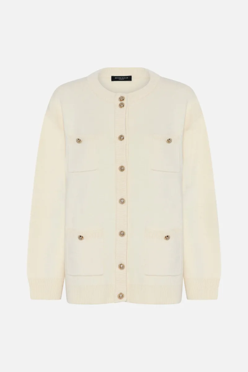 Hot Bruuns Bazaar SimonaBBCaili knit cardigan - Snow White