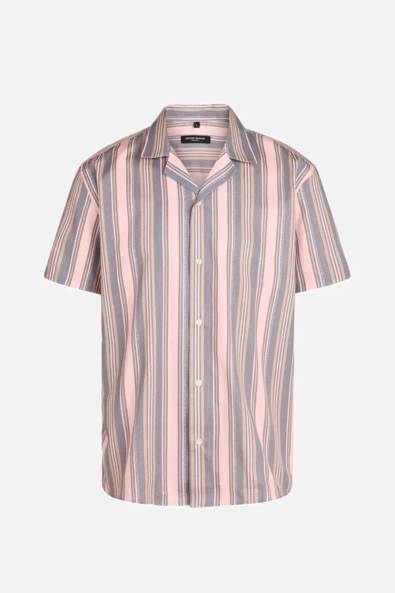 Hot Bruuns Bazaar SkyBBHomer shirt - Gestreepte flamingo