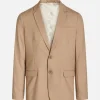 Hot Bruuns Bazaar StaticeBBCarl blazer - Zandkleurige krijtstreep