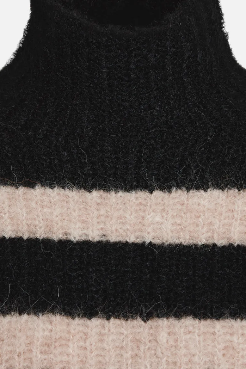 Outlet Bruuns Bazaar SyringaBBTika breisel - Zwart/Beige strepen