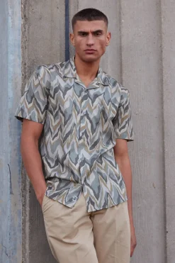 Discount Bruuns Bazaar VanBBHomer AOP shirt - Chevron