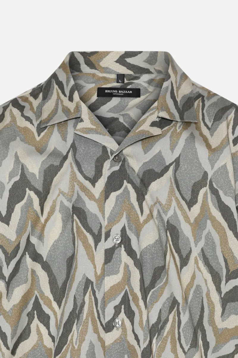 Discount Bruuns Bazaar VanBBHomer AOP shirt - Chevron