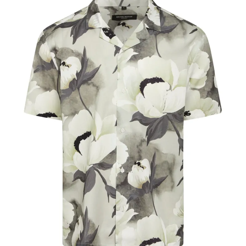New Bruuns Bazaar VanBBHomer AOP shirt - Grote bloem