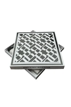 Sale Bruuns Bazaar ZijdenBBsjaal 90x90cm - BBLogo zwart